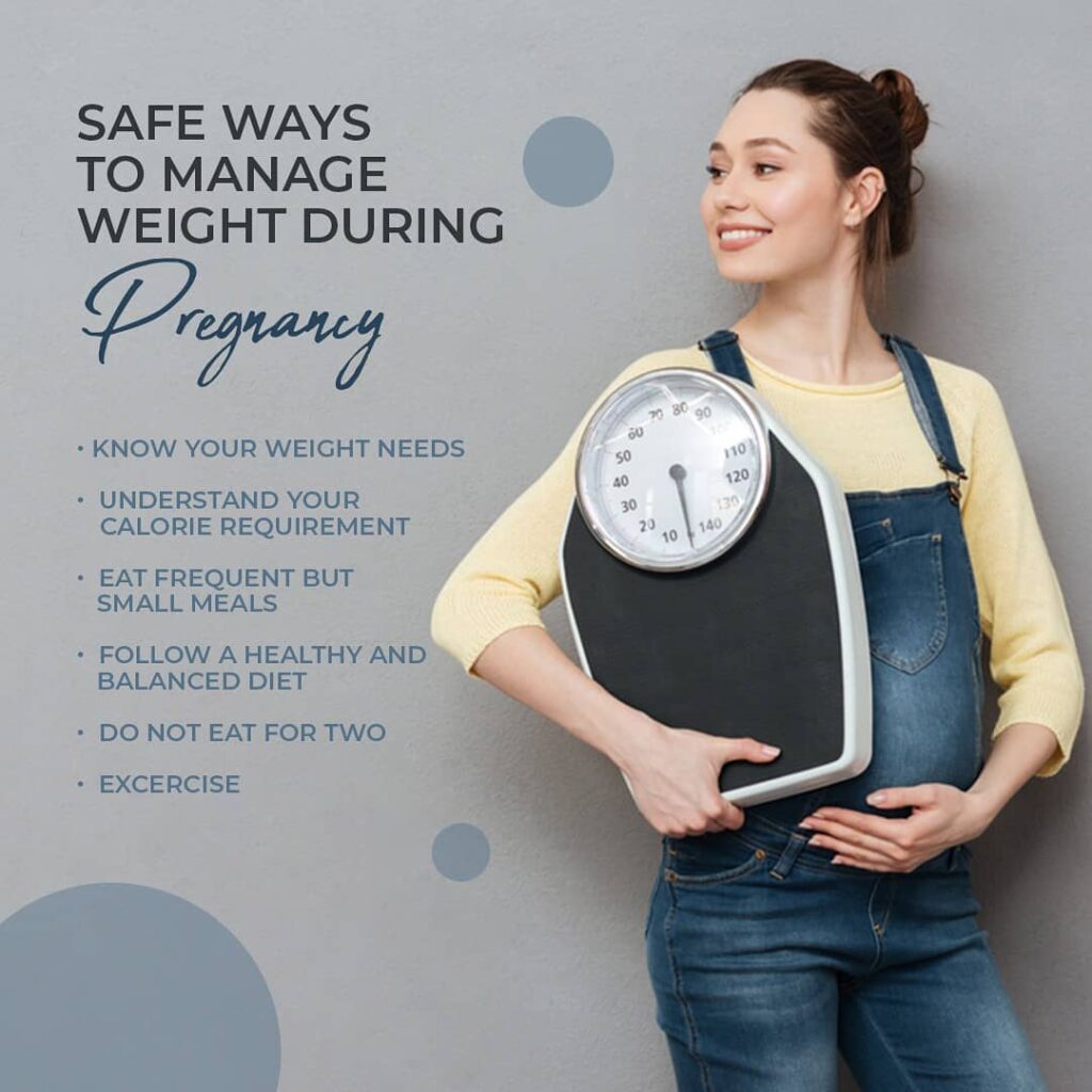 Managing weight during pregnancy